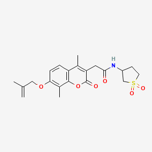 2-{4,8-dimethyl-7-[(2-methylallyl)oxy]-2-oxo-2H-chromen-3-yl}-N-(1,1-dioxotetrahydro-1H-1lambda-thiophen-3-yl)acetamide