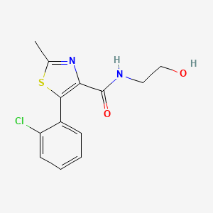 5-(2-chlorophenyl)-N-(2-hydroxyethyl)-2-methyl-1,3-thiazole-4-carboxamide