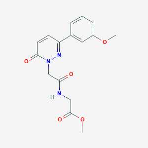 molecular formula C16H17N3O5 B11138770 methyl 2-({2-[3-(3-methoxyphenyl)-6-oxo-1(6H)-pyridazinyl]acetyl}amino)acetate 