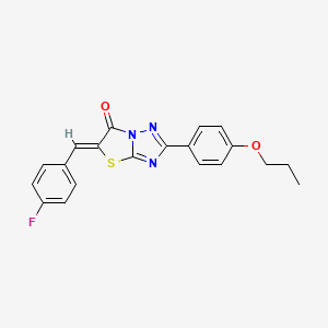 (5Z)-5-(4-fluorobenzylidene)-2-(4-propoxyphenyl)[1,3]thiazolo[3,2-b][1,2,4]triazol-6(5H)-one