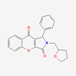 1-Phenyl-2-(tetrahydrofuran-2-ylmethyl)-1,2-dihydrochromeno[2,3-c]pyrrole-3,9-dione