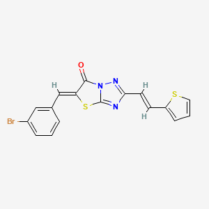 (5Z)-5-(3-bromobenzylidene)-2-[(E)-2-(thiophen-2-yl)ethenyl][1,3]thiazolo[3,2-b][1,2,4]triazol-6(5H)-one