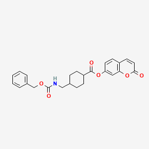 2-oxo-2H-chromen-7-yl trans-4-({[(benzyloxy)carbonyl]amino}methyl)cyclohexanecarboxylate