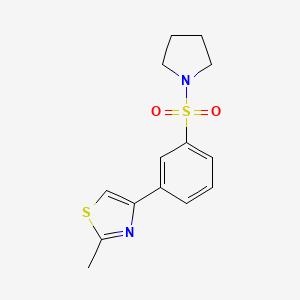 2-Methyl-4-[3-(pyrrolidin-1-ylsulfonyl)phenyl]-1,3-thiazole