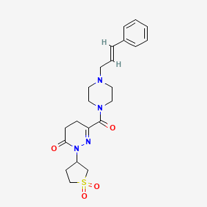 2-(1,1-dioxidotetrahydrothiophen-3-yl)-6-({4-[(2E)-3-phenylprop-2-en-1-yl]piperazin-1-yl}carbonyl)-4,5-dihydropyridazin-3(2H)-one