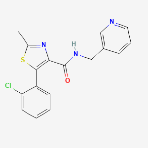 molecular formula C17H14ClN3OS B11138839 5-(2-chlorophenyl)-2-methyl-N-(3-pyridylmethyl)-1,3-thiazole-4-carboxamide 