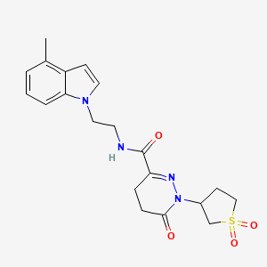 1-(1,1-dioxidotetrahydrothiophen-3-yl)-N-[2-(4-methyl-1H-indol-1-yl)ethyl]-6-oxo-1,4,5,6-tetrahydropyridazine-3-carboxamide