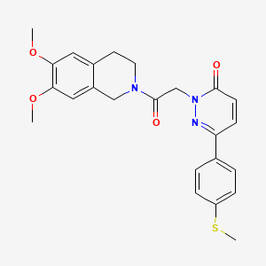 2-[2-(6,7-dimethoxy-3,4-dihydroisoquinolin-2(1H)-yl)-2-oxoethyl]-6-[4-(methylsulfanyl)phenyl]pyridazin-3(2H)-one