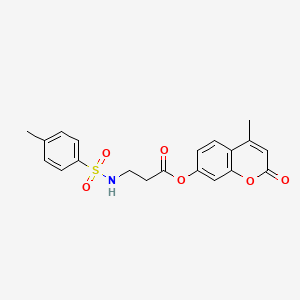 (4-methyl-2-oxochromen-7-yl) 3-[(4-methylphenyl)sulfonylamino]propanoate