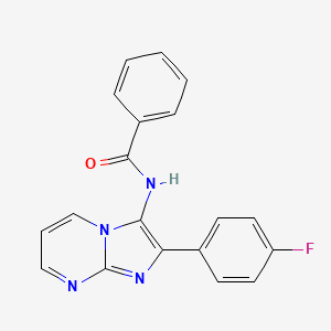 molecular formula C19H13FN4O B11138877 N-[2-(4-fluorophenyl)imidazo[1,2-a]pyrimidin-3-yl]benzamide 