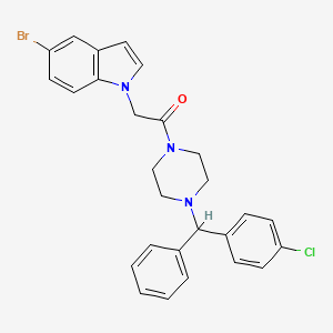 2-(5-bromo-1H-indol-1-yl)-1-{4-[(4-chlorophenyl)(phenyl)methyl]piperazin-1-yl}ethanone