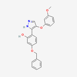 5-(benzyloxy)-2-[4-(3-methoxyphenoxy)-1H-pyrazol-3-yl]phenol