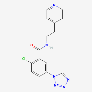 2-chloro-N-[2-(4-pyridyl)ethyl]-5-(1H-1,2,3,4-tetraazol-1-yl)benzamide