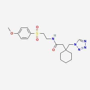 N-{2-[(4-methoxyphenyl)sulfonyl]ethyl}-2-[1-(1H-1,2,3,4-tetraazol-1-ylmethyl)cyclohexyl]acetamide