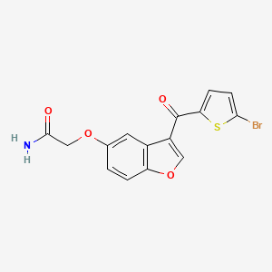 2-({3-[(5-Bromothiophen-2-yl)carbonyl]-1-benzofuran-5-yl}oxy)acetamide