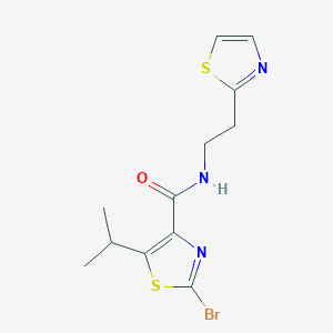 2-bromo-5-isopropyl-N-[2-(1,3-thiazol-2-yl)ethyl]-1,3-thiazole-4-carboxamide