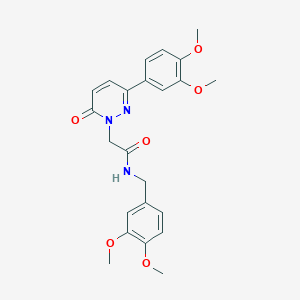 molecular formula C23H25N3O6 B11138960 N-(3,4-dimethoxybenzyl)-2-[3-(3,4-dimethoxyphenyl)-6-oxopyridazin-1(6H)-yl]acetamide 