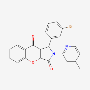 1-(3-Bromophenyl)-2-(4-methylpyridin-2-yl)-1,2-dihydrochromeno[2,3-c]pyrrole-3,9-dione