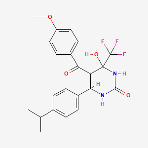 4-hydroxy-6-(4-isopropylphenyl)-5-(4-methoxybenzoyl)-4-(trifluoromethyl)tetrahydro-2(1H)-pyrimidinone