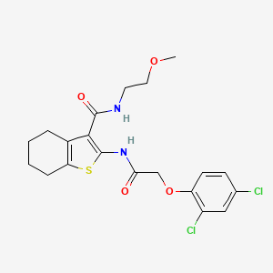 molecular formula C20H22Cl2N2O4S B11139022 2-{[(2,4-dichlorophenoxy)acetyl]amino}-N-(2-methoxyethyl)-4,5,6,7-tetrahydro-1-benzothiophene-3-carboxamide 