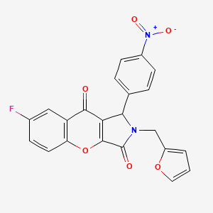 7-Fluoro-2-(furan-2-ylmethyl)-1-(4-nitrophenyl)-1,2-dihydrochromeno[2,3-c]pyrrole-3,9-dione