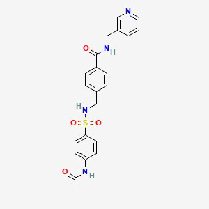 4-[(4-acetamidobenzenesulfonamido)methyl]-N-[(pyridin-3-yl)methyl]benzamide