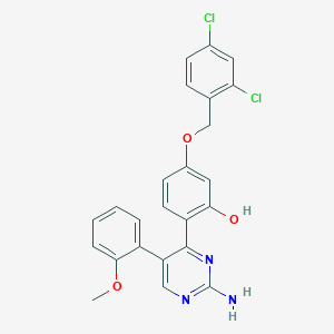 2-[2-Amino-5-(2-methoxyphenyl)-4-pyrimidinyl]-5-[(2,4-dichlorobenzyl)oxy]phenol