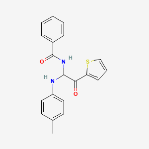 N-{1-[(4-methylphenyl)amino]-2-oxo-2-(thiophen-2-yl)ethyl}benzamide