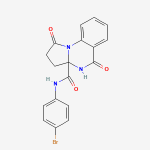 N-(4-bromophenyl)-5-hydroxy-1-oxo-2,3-dihydropyrrolo[1,2-a]quinazoline-3a(1H)-carboxamide