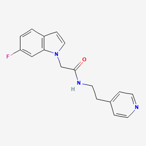 molecular formula C17H16FN3O B11139122 2-(6-fluoro-1H-indol-1-yl)-N-[2-(4-pyridyl)ethyl]acetamide 