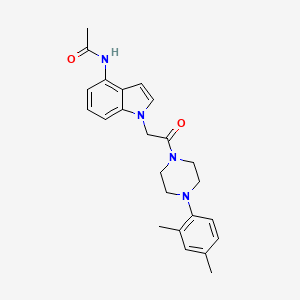 N-(1-{2-[4-(2,4-dimethylphenyl)piperazino]-2-oxoethyl}-1H-indol-4-yl)acetamide