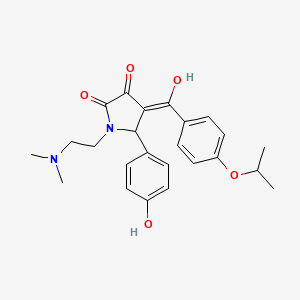 1-[2-(dimethylamino)ethyl]-3-hydroxy-5-(4-hydroxyphenyl)-4-{[4-(propan-2-yloxy)phenyl]carbonyl}-1,5-dihydro-2H-pyrrol-2-one