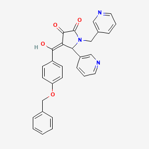 4-{[4-(benzyloxy)phenyl]carbonyl}-3-hydroxy-5-(pyridin-3-yl)-1-(pyridin-3-ylmethyl)-1,5-dihydro-2H-pyrrol-2-one