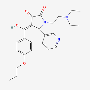 1-[2-(diethylamino)ethyl]-3-hydroxy-4-[(4-propoxyphenyl)carbonyl]-5-(pyridin-3-yl)-1,5-dihydro-2H-pyrrol-2-one