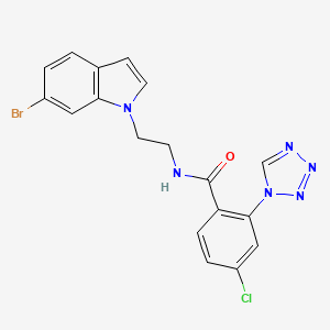 molecular formula C18H14BrClN6O B11139184 N-[2-(6-bromo-1H-indol-1-yl)ethyl]-4-chloro-2-(1H-tetrazol-1-yl)benzamide 