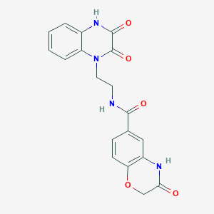 N-[2-(2,3-dioxo-3,4-dihydroquinoxalin-1(2H)-yl)ethyl]-3-hydroxy-2H-1,4-benzoxazine-6-carboxamide