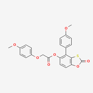 4-(4-Methoxyphenyl)-2-oxo-1,3-benzoxathiol-5-yl (4-methoxyphenoxy)acetate