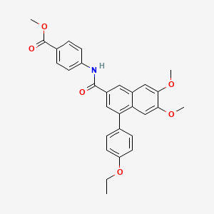 molecular formula C29H27NO6 B11139213 Methyl 4-({[4-(4-ethoxyphenyl)-6,7-dimethoxy-2-naphthyl]carbonyl}amino)benzoate 