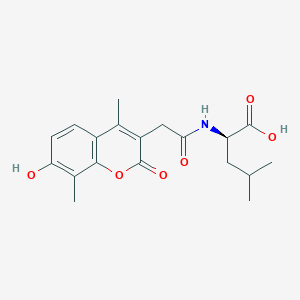 N-[(7-hydroxy-4,8-dimethyl-2-oxo-2H-chromen-3-yl)acetyl]-D-leucine