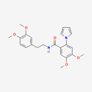 N-[2-(3,4-dimethoxyphenyl)ethyl]-4,5-dimethoxy-2-(1H-pyrrol-1-yl)benzamide