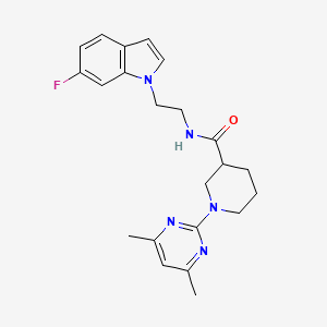 1-(4,6-dimethyl-2-pyrimidinyl)-N-[2-(6-fluoro-1H-indol-1-yl)ethyl]-3-piperidinecarboxamide