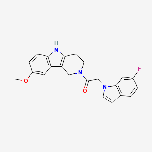 2-(6-fluoro-1H-indol-1-yl)-1-(8-methoxy-1,3,4,5-tetrahydro-2H-pyrido[4,3-b]indol-2-yl)ethanone