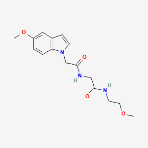 molecular formula C16H21N3O4 B11139284 N-(2-methoxyethyl)-N~2~-[(5-methoxy-1H-indol-1-yl)acetyl]glycinamide 