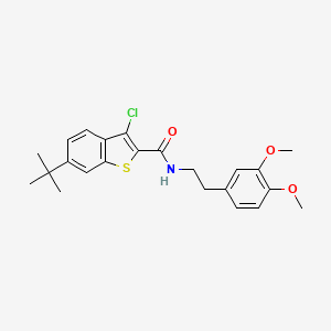 6-tert-butyl-3-chloro-N-[2-(3,4-dimethoxyphenyl)ethyl]-1-benzothiophene-2-carboxamide