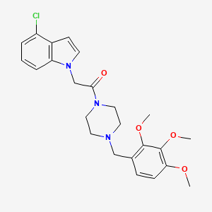 2-(4-chloro-1H-indol-1-yl)-1-[4-(2,3,4-trimethoxybenzyl)piperazin-1-yl]ethanone