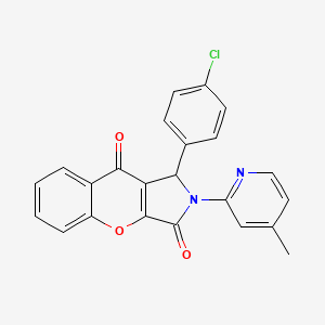 molecular formula C23H15ClN2O3 B11139326 1-(4-Chlorophenyl)-2-(4-methylpyridin-2-yl)-1,2-dihydrochromeno[2,3-c]pyrrole-3,9-dione 