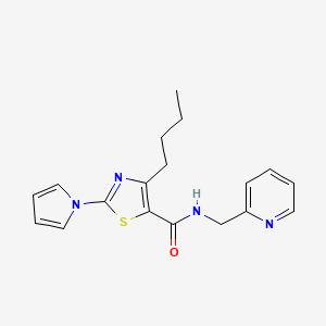 4-butyl-N-(pyridin-2-ylmethyl)-2-(1H-pyrrol-1-yl)-1,3-thiazole-5-carboxamide