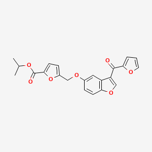 Propan-2-yl 5-({[3-(furan-2-ylcarbonyl)-1-benzofuran-5-yl]oxy}methyl)furan-2-carboxylate