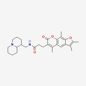 N-(octahydro-2H-quinolizin-1-ylmethyl)-3-(2,3,5,9-tetramethyl-7-oxo-7H-furo[3,2-g]chromen-6-yl)propanamide