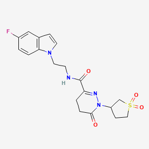 1-(1,1-dioxidotetrahydrothiophen-3-yl)-N-[2-(5-fluoro-1H-indol-1-yl)ethyl]-6-oxo-1,4,5,6-tetrahydropyridazine-3-carboxamide